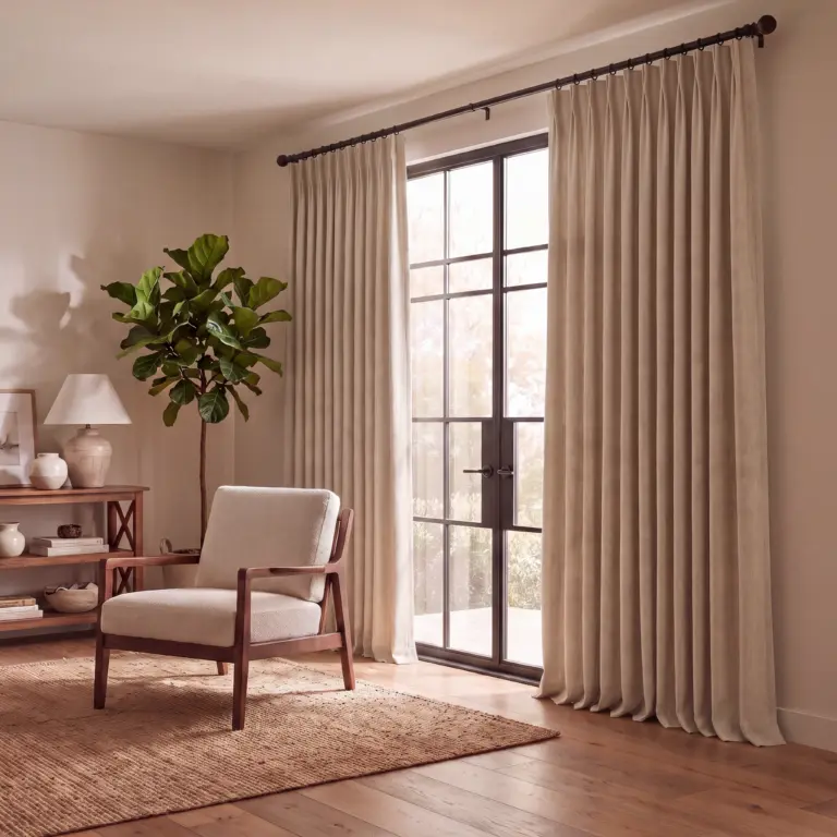 Elowen  Matte Linen‑Look Blackout Drapery Fabric For Home Decor